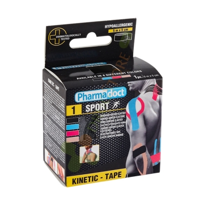 ФАРМАДОКТ КИНЕЗИО ЛЕНТА ЧЕРНА 5 м x 5 см / PHARMADOCT ELASTIC ADHESIVE BANDAGE BLACK 5 m x 5 cm