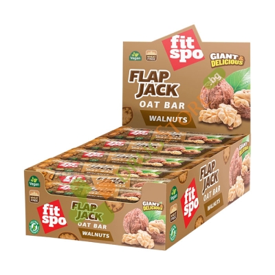 ФЛАП ДЖАК ОРЕХ 80 г 12 броя / FLAP JACK OAT BAR WALNUTS