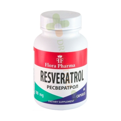 ФЛОРА ФАРМА РЕСВЕРАТРОЛ капсули 100 мг 60 броя / FLORA PHARMA RESVERATROL