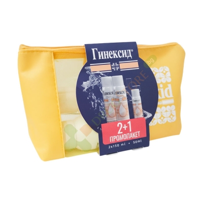 ГИНЕКСИД ПЯНА ПРОМОПАКЕТ 2 х 150 мл + 1 х 50 мл / NATURPHARMA GINEKSID INTIMATE CLEANSING FOAM 