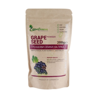ЗДРАВНИЦА ГРОЗДОВИ СЕМКИ НА ПРАХ 200 г / ZDRAVNITZA GRAPE SEEDS POWDER
