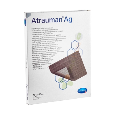 ХАРТМАН АТРАУМАН СРЕБРО ПРЕВРЪЗКА 10 см/10 см 1 брой / HARTMANN ATRAUMAN AG SILVER BANDAGE