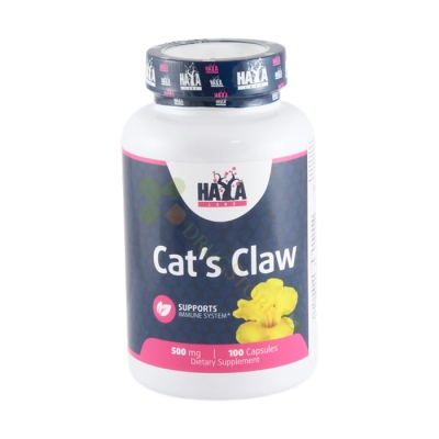 ХАЯ ЛАБС КОТЕШКИ НОКЪТ 3% ЕКСТРАКТ капсули 500 мг 100 броя / HAYA LABS CATS CLAW 3% EXTRACT