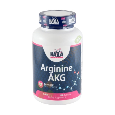 ХАЯ ЛАБС АРГИНИН АЛФА-КЕТОГЛУТАРАТ (AKG) таблетки 1000 мг 100 броя / HAYA LABS ARGININE AKG (ARGININE ALPHA-KETOGLUTARATE)