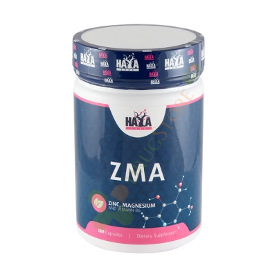 ХАЯ ЛАБС ZMA - ЦИНК + МАГНЕЗИЙ + B6 капсули 180 броя / HAYA LABS ZMA
