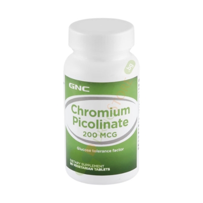 ХРОМ ПИКОЛИНАТ таблетки 200 мкг 90 броя / GNC CHROMIUM PICOLINATE