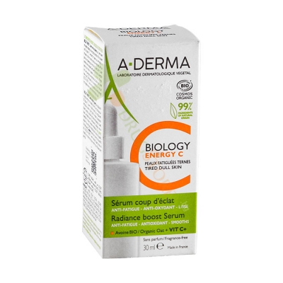 А-ДЕРМА БИОЛОДЖИ ЕНЕРДЖИ С ОЗАРЯВАЩ БУСТЕР СЕРУМ 30 мл / A-DERMA BIOLOGY ENERGY C SERUM