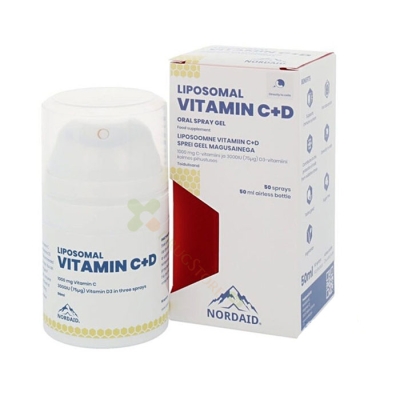 НОРДЕЙД ЛИПОЗОМЕН ВИТАМИН C + D3 спрей-гел уста 50 мл 010645/NORDAID NORDAID LIPOSOMAL VITAMIN C + D3 oral sprey gel