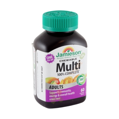 ДЖЕЙМИСЪН МУЛТИВИТАМИНИ ЗА ВЪЗРАСТНИ дъвчащи таблетки 60 броя / JAMIESON LABORATOIRE MULTI VITAMINS FOR ADULTS
