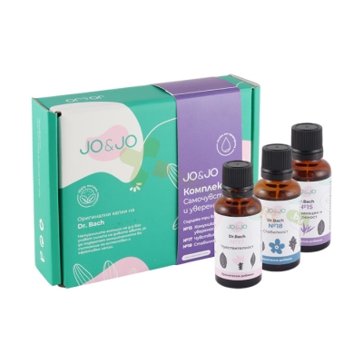 ДЖО ЕНД ДЖО КАПКИ НА ДР. БАХ КОМПЛЕКТ САМОЧУВСТВИЕ И УВЕРЕНОСТ / JO & JO DR. BACH DROPS SET CONFIDENCE