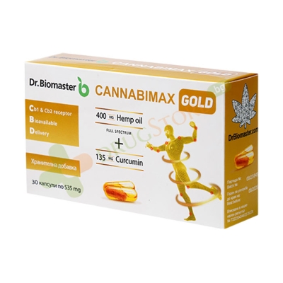 КАНАБИМАКС ГОЛД капсули 535 мг 30 броя / DR.BIOMASTER CANABIMAX GOLD