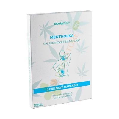 КАНАДЕРМ МЕНТОЛКА ОХЛАЖДАЩ ПЛАСТИР 3 броя / CANNADERM MENTHOLKA COOLING PLASTER