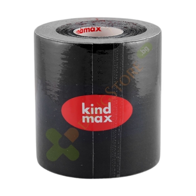КИНДМАКС КИНЕЗИО ЛЕНТА ЧЕРЕН 7,5 см х 5 м 1 брой / KINDMAX SPORTS THERAPY TAPE BLACK