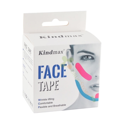 КИНДМАКС КИНЕЗИО ЛЕНТА ЗА ЛИЦЕ СВЕТЛО СИНЯ 2.5 см х 5 м 2 броя / KINDMAX FACE TAPE LIGHT BLUE