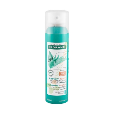 СУХ ШАМПОАН С ЕКСТРАКТ ОТ КОПРИВА ЗА ТЪМНА КОСА 150 мл / KLORANE DRY SHAMPOO WITH NETTLE EXTRACT FOR BROWN AND DARK BROWN HAIR