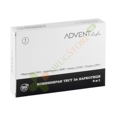 КОМБИНИРАН ТЕСТ ЗА НАРКОТИЦИ 1 брой / ADVENT LIFE DRUG TEST