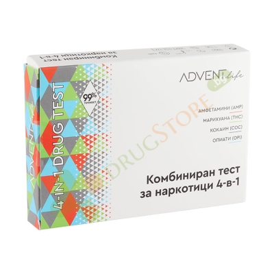 КОМБИНИРАН ТЕСТ ЗА НАРКОТИЦИ 1 брой / ADVENT LIFE DRUG TEST