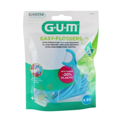 КОНЦИ ЗА ЗЪБИ ГЪМ ИЗИ ФЛОСЪРС 30 броя / SUNSTAR G.U.M EASY FLOSSERS