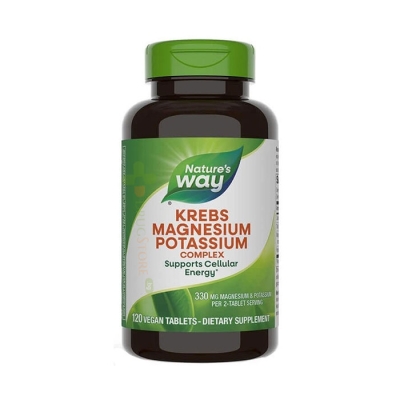КРЕБС МАГНЕЗИЙ И КАЛИЙ таблетки 120 броя / NATURE'S WAY KREBS MAGNESIUM POTASSUIM COMPLEX