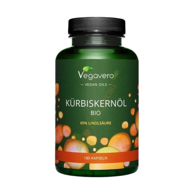 МАСЛО ОТ ТИКВЕНО СЕМЕ ОРГАНИК капсули 180 броя / VEGAVERO PUMPKIN SEED BIO OIL