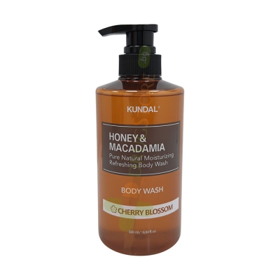 КУНДАЛ HONEY & MACADAMIA ДУШ ГЕЛ С АРОМАТ НА ЦВЯТ НА ЧЕРЕША 500 мл. / KUNDAL HONEY & MACADAMIA PURE BODY WASH CHERRY BLOSSOM