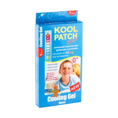 КУУЛ ПАЧ МИКС ЛЕПЕНКА ПРОТИВ ТЕМПЕРАТУРА / KOOL PATCH MIX FEVER GEL PLASTER FOR CHILDREN