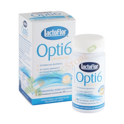 ЛАКТОФЛОР ОПТИ 6 НОВА ФОРМУЛА капсули 30 броя / LACTOFLOR OPTI 6 NEW FORMULA