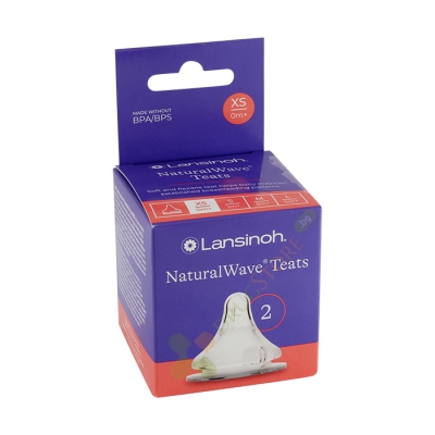 СИЛИКОНОВ БИБЕРОН SLOW SLOW ЛАНСИНОХ 2 броя / LANSINOH NATURALWAVE SLOW FLOW SILICONE TEATS
