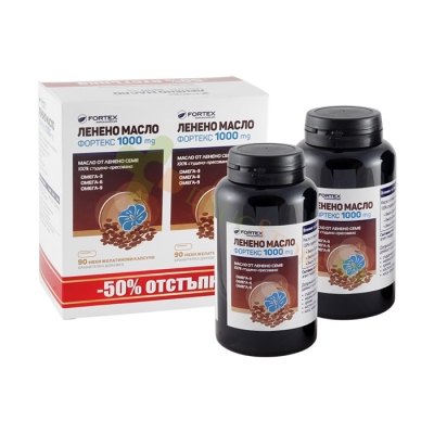 ЛЕНЕНО МАСЛО капсули 1000 мг 180 броя / FORTEX LINSEED OIL