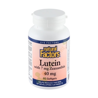 НАТУРАЛ ФАКТОРС ЛУТЕИН капсули 40 мг 60 броя / NATURAL FACTORS LUTEIN
