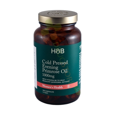 МАСЛО ОТ ВЕЧЕРНА ИГЛИКА софтгел капсули 1000 мг 120 броя / HOLLAND BARRETT EVENING PRIMROSE OIL AND VITAMIN B6