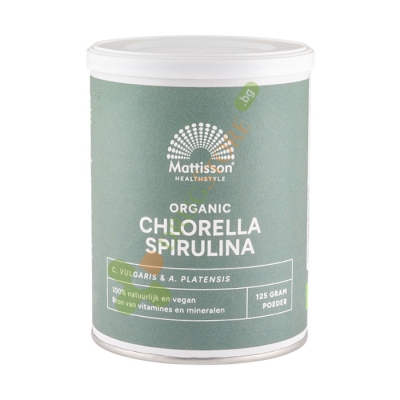 МАТИСЪН ХЛОРЕЛА + СПИРУЛИНА прах 125 г / MATTISSON HEALTHSTYLE ORGANIC CHLORELLA + SPIRULINA