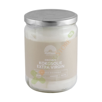 МАТИСЪН БИО КОКОСОВО МАСЛО 500 мл / MATTISSON HEALTHSTYLE BIO COCONUT OIL