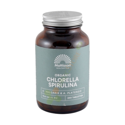 МАТИСЪН ХЛОРЕЛА И СПИРУЛИНА таблетки 240 броя / MATTISSON HEALTHSTYLE CHLORELLA AND SPIRULINA