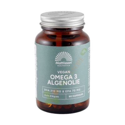 МАТИСЪН ВЕГАН ОМЕГА-3 ОТ ВОДОРАСЛИ капсули 60 броя / MATTISSON HEALTHSTYLE VEGAN OMEGA-3 FROM ALGAE