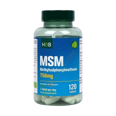 МСМ - МЕТИЛСУЛФОНИЛМЕТАН таблетки 750 мг 120 броя / HOLLAND BARRETT MSM - METHYLSULPHONYLMETHANE