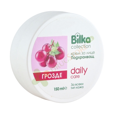 БИЛКА ПОДХРАНВАЩ КРЕМ ЗА ЛИЦЕ С ЧЕРВЕНО ГРОЗДЕ 150 мл / BILKA FACE CREM WITH RED GRAPES