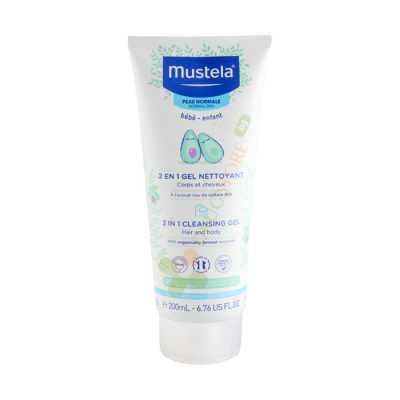 МУСТЕЛА 2 В 1 БЕБЕШКИ ИЗМИВАЩ ГЕЛ ЗА КОСА И ТЯЛО 200 мл / MUSTELA 2 in 1 CLEANSINSG GEL