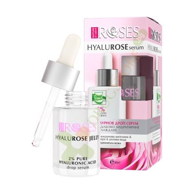 ХИДРАТИРАЩ И ИЗГЛАЖДАЩ СЕРУМ 30 мл / NATURE OF AGIVA ROSES HYALUROSE HYALURONIC DROP SERUM 