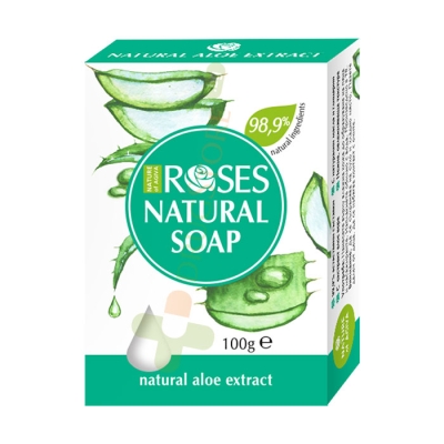 НАТУРАЛЕН САПУН ROSES С ЕКСТРАКТ ОТ АЛОЕ 100 г / NATURE OF AGIVA ROSES NATURAL SOAP WITH ALOE EXTRACT