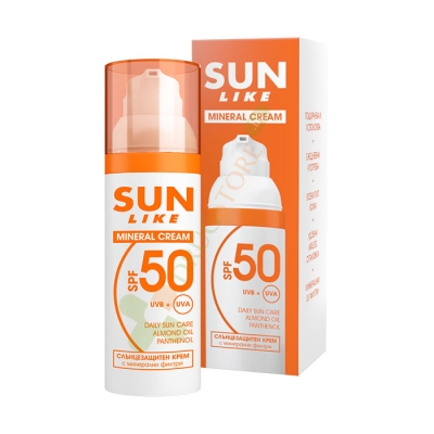 СЛЪНЦЕЗАЩИТЕН МИНЕРАЛЕН КРЕМ ЗА ЛИЦЕ SPF50 50 мл / SUN LIKE MINERAL CREAM SPF50 
