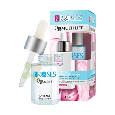 ЛИФТИНГ ДРОП СЕРУМ ЗА ЛИЦЕ ROSES Q10 МУЛТИ ЛИФТ 30 мл / NATURE OF AGIVA ROSES Q10 MULTI LIFT ACTIVE DROP SERUM