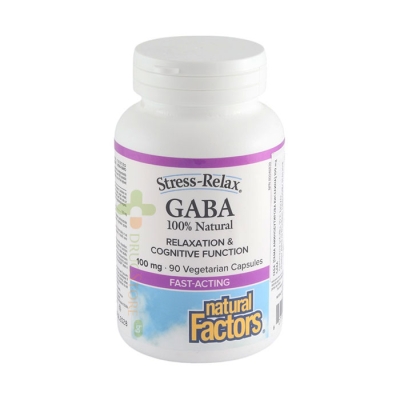 НАТУРАЛ ФАКТОРС ГАБА капсули 100 мг 90 броя / NATURAL FACTORS GABA