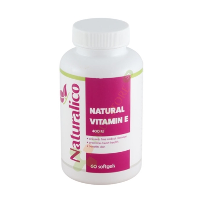 НАТУРАЛИКО ВИТАМИН Е софтгел капсули 400 IU 60 броя / NATURALICO VITAMIN E