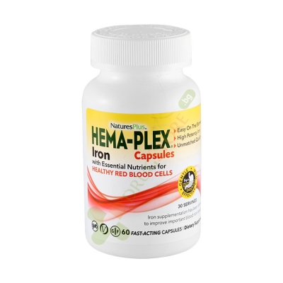 НЕЙЧЪРС ПЛЮС ХЕМА ПЛЕКС капсули 60 броя / NATURE'S PLUS HEMA-PLEX