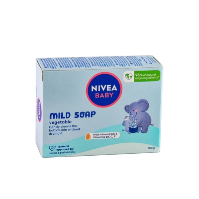 НИВЕА БЕБЕ ПОДХРАНВАЩ МАЙЛД КРЕМ-САПУН 100 г / NIVEA BABY MILD CREAM SOAP