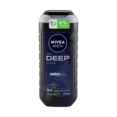 НИВЕА ДУШ ГЕЛ ДИЙП КЛИЙН ЗА МЪЖЕ 250 мл / NIVEA DEEP CLEAN MEN SHOWER GEL
