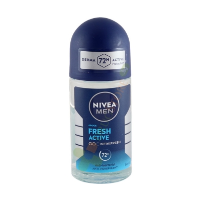 НИВЕА РОЛ ОН ФРЕШ АКТИВ ЗА МЪЖЕ 50 мл / NIVEA MEN ANTI-PERSPIRANT FRESH ACTIVE