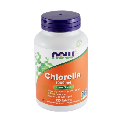 НАУ ФУДС ХЛОРЕЛА таблетки 1000 мг 120 броя / NOW FOODS CHLORELLA