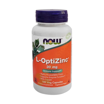 НАУ ФУДС L-ОПТИЦИНК капсули 30 мг 100 броя / NOW FOODS L-OPTIZINC